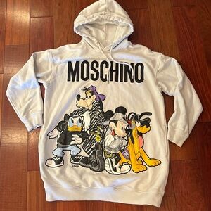 H&M * Moschino Disney y2k collab Hoodie with Pluto Mickey Donald and goofy